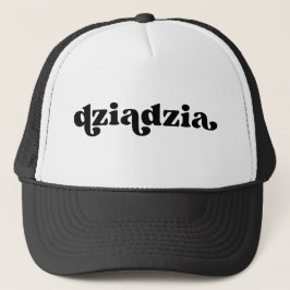Retro Schwarz-Weiß Opa Polnisch dziadzia Truckerkappe