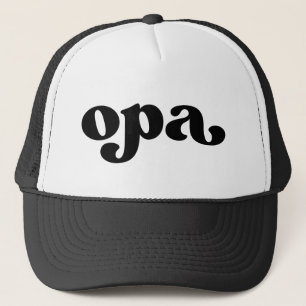 Retro Schwarz-Weiß Opa Truckerkappe