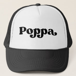 Retro Schwarz-Weiß-Poppa Truckerkappe