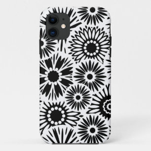 Retro Schwarz-weiße Blume iPhone 5 Fall Case-Mate iPhone Hülle