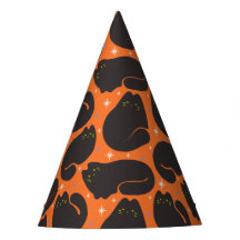 Retro-Schwarze Katze in Orange