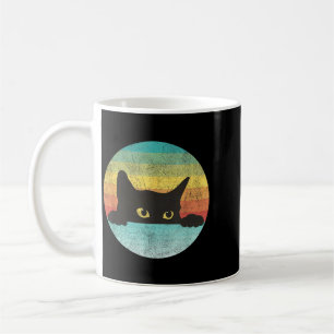 Retro schwarze Katze vintage lustige süße Kitty Kaffeetasse