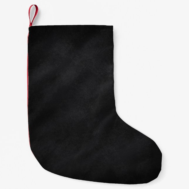 Retro Schwarze Khalkboard Textur Kleiner Weihnachtsstrumpf (Vorderseite)