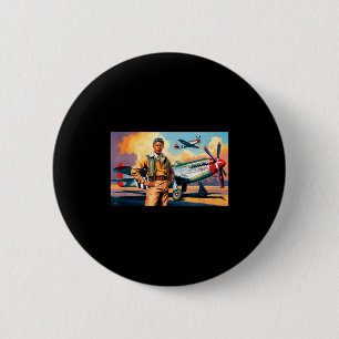 Retro Schwarze Luftwaffen Schwarze Geschichte Zwei Button