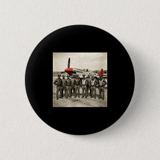 Retro schwarze Luftwaffenpiloten schwarze Geschich Button
