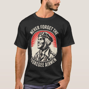Retro Schwarze Luftwaffenpiloten schwarze Geschich T-Shirt