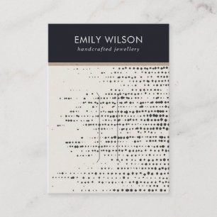 RETRO SCHWARZE UND WEISSE DOPPEN HAARKLIP-DISPLAKA VISITENKARTE