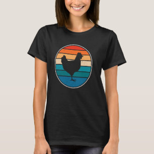Retro schwarzes Huhn im Vintage-Stil süßes Huhn T-Shirt