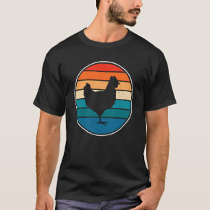 Retro schwarzes Huhn im Vintage-Stil süßes Huhn T-Shirt