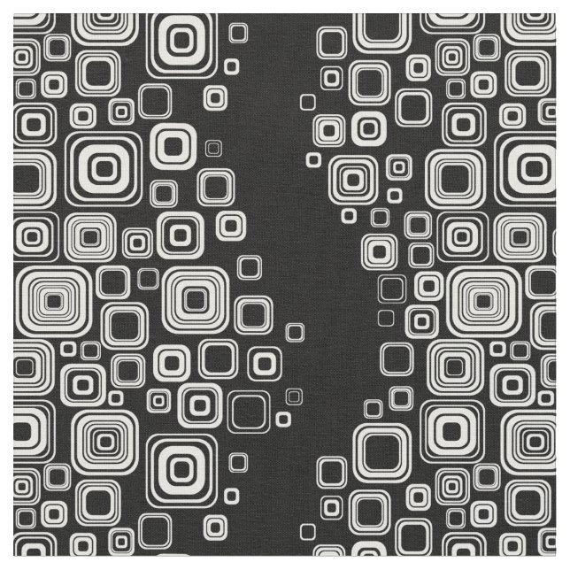 Retro Schwarzweiss-Quadrate Stoff (Nahaufnahme)