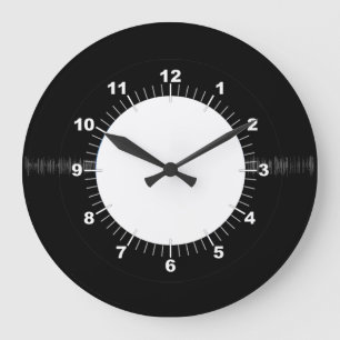 Retro Schwarzweiss-W/Clock Gesicht der Große Wanduhr