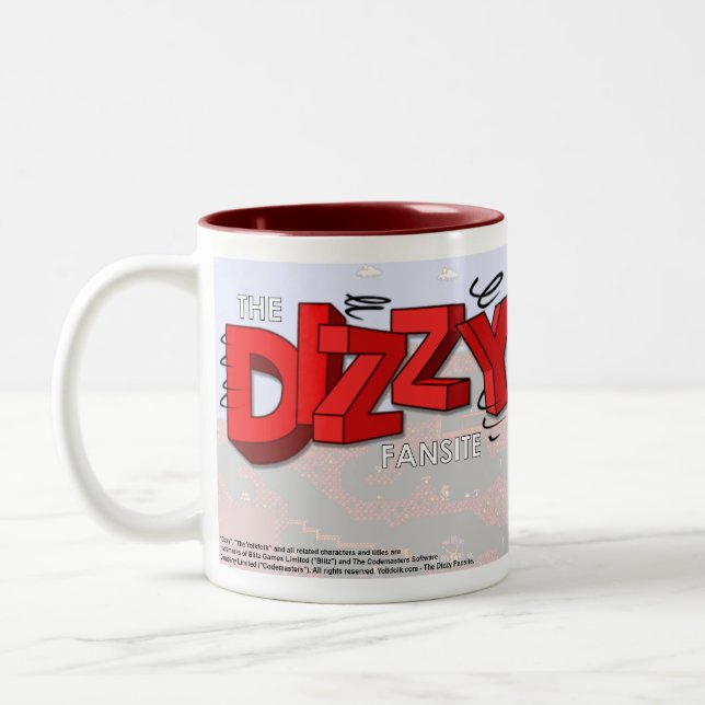 Retro schwindlige faszinierte Tasse (Links)