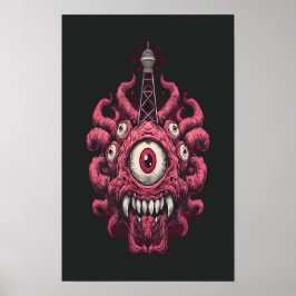 Retro-Sci-Fi-Mind-Control-Augenposter Poster