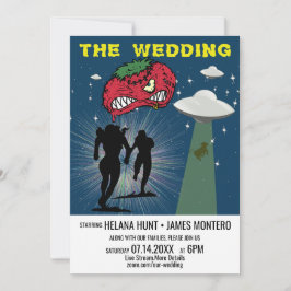Retro Sci Fi Poster Virtual Wedding Einladung