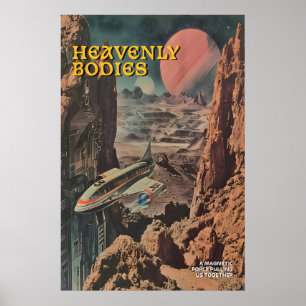 Retro-Sci-Fi-Weltraum-Explorations-Kunstprint Vint Poster