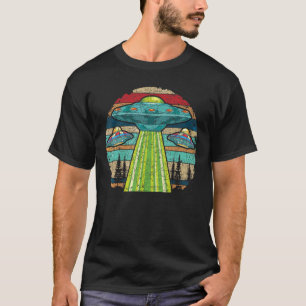 Retro Science Fiction Extraterrestrische Alien Ufo T-Shirt