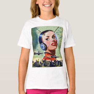 Retro Science Fiction Girls T - Shirt