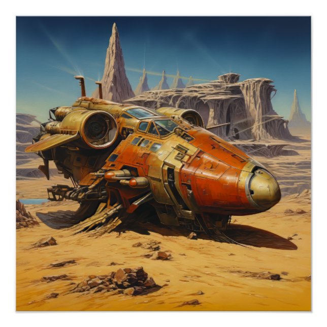 Retro-Science Fiction Poster (Vorderseite)