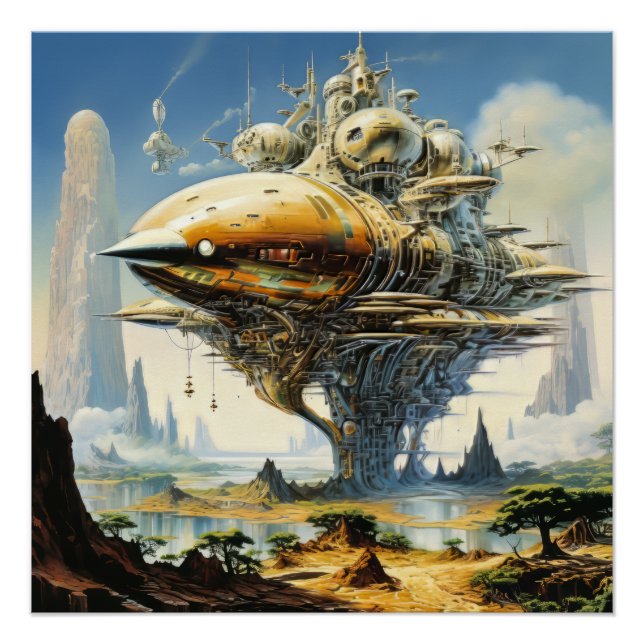 Retro-Science Fiction Poster (Vorderseite)