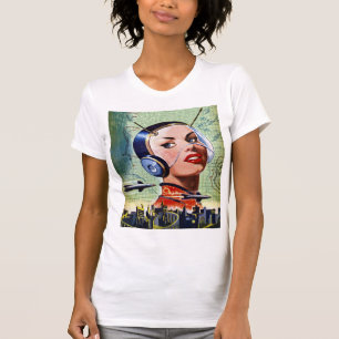 Retro-Science Fiction T - Shirt Frauen