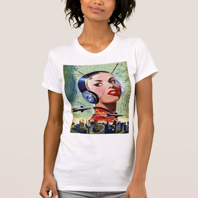 Retro-Science Fiction T - Shirt Frauen (Vorderseite)