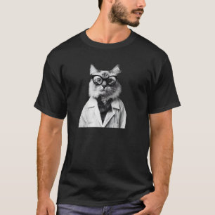 Retro Science Katze - STEM - Neugier Katzenlabor - T-Shirt