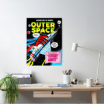 Retro SciFi Adventure Outer Space Comic Cover Poster<br><div class="desc">Mit diesem Vintagen Outer Space Comic-Buchcover, das eine riesige Hand in den Tiefen des Weltraums fasst, lassen Sie die spannenden Comic-Abenteuer in den Bann. Der Text auf dem Cover verspricht ein "abschreckendes Abenteuer" in der Geschichte "Die unglaublichen Giganten". Dieses außergewöhnliche Design ist perfekt für alle, die das Comic, die Science...</div>