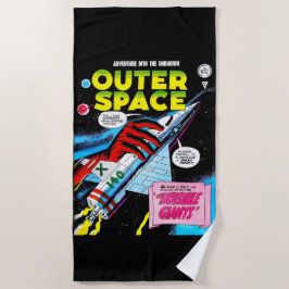 Retro SciFi Adventure Outer Space Comic Cover Strandtuch