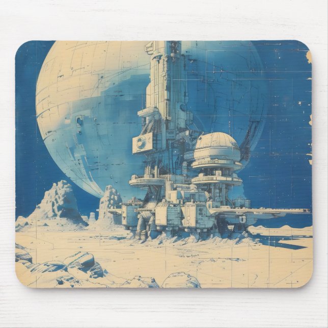 Retro-SciFi-Basis Mousepad (Vorne)