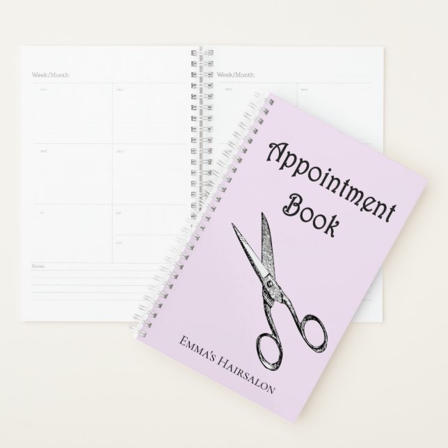 Retro Scissors Hairsalon Termin Buch / Planer (Anzeige)