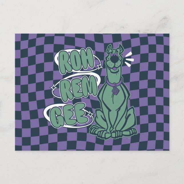 Retro Scooby "OMG" Postkarte (Vorderseite)