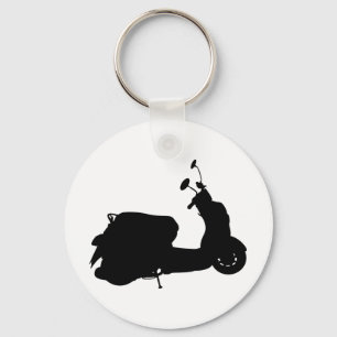 Retro Scooter-Silhouette Schlüsselanhänger