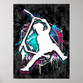 Retro Scooter - Stuntscooter - Kick Stunt Scooter Poster