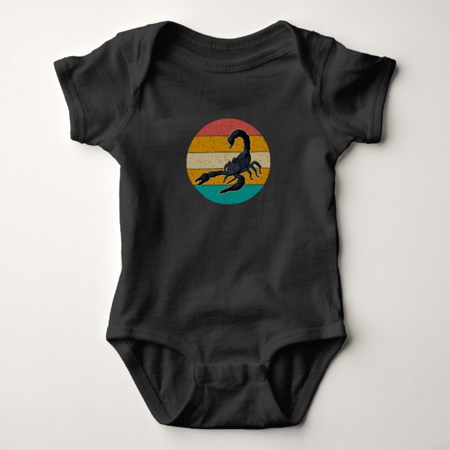 Retro Scorpion Scorpio Baby Strampler (Vorderseite)