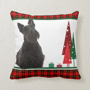 Retro Scottie-Weihnachtskissen Kissen
