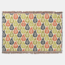 Retro Scribble Birnen Muster Decke