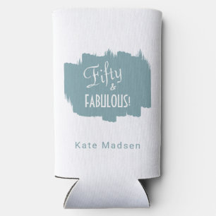 Retro Script Blue Green 50 & FABULOUS Selters Dosenkühler