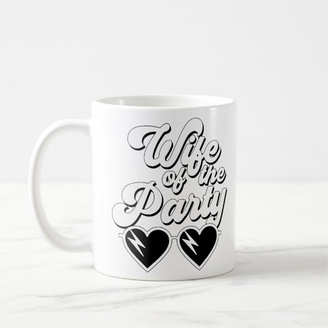 Retro-Script-Ehefrau des Party Bachelorette Kaffeetasse (Links)
