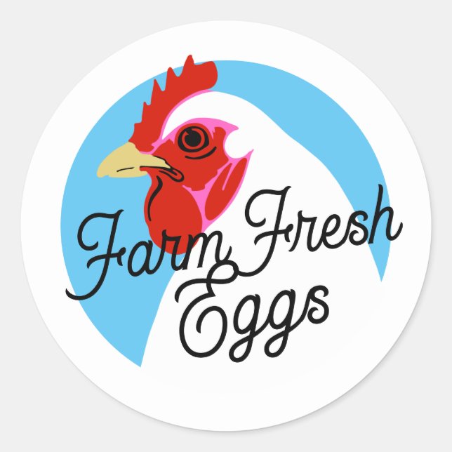 Retro Script Farm Fresh Egal Label Runder Aufkleber (Vorderseite)