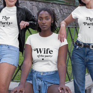 Retro Script Herz-Ehefrau des Party Bachelorette T-Shirt