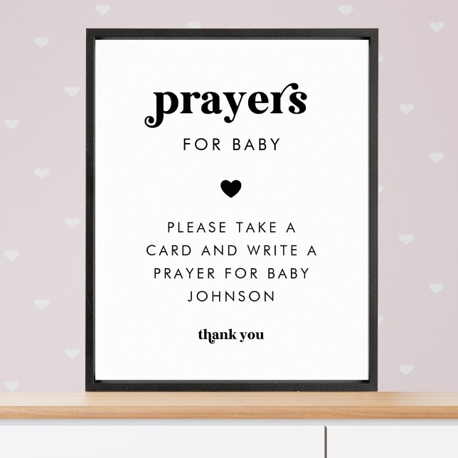 Retro Script Prayers für Baby Shooting Sign Poster (Von Creator hochgeladen)