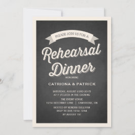 Retro Script Rustic Probe Dinner Einladung