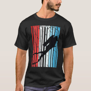 Retro Scuba Diving 27. Geburtstag Deep Sea Diver W T-Shirt