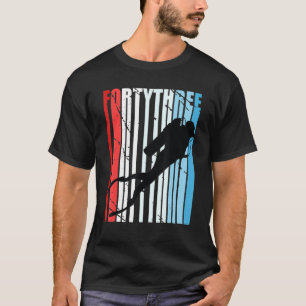 Retro Scuba Diving 43. Geburtstag Deep Sea Diver W T-Shirt
