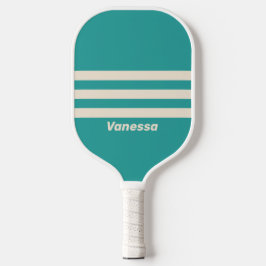 Retro Sea Breeze Three Across Strike with Name Pickleball Schläger