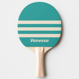 Retro Sea Breeze Three Across Striping with Name Tischtennis Schläger