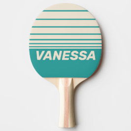 Retro Sea Breeze Three Horizon Striping with Name Tischtennis Schläger