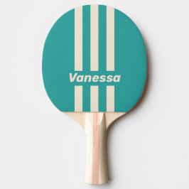 Retro Sea Breeze Three Pin Stripes with Name Tischtennis Schläger