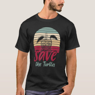 Retro Sea Turtle Animal Rights Aktivist Rettete de T-Shirt