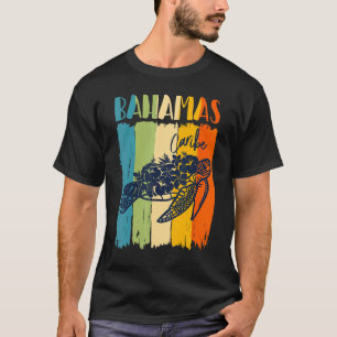 Retro Sea Turtle Bahamas Caribe Thema Freunde Fami T-Shirt